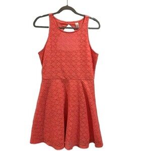 Juniors Dress Large 11-13 No Boundaries Open back Sleeveless Fit & Flare Lined